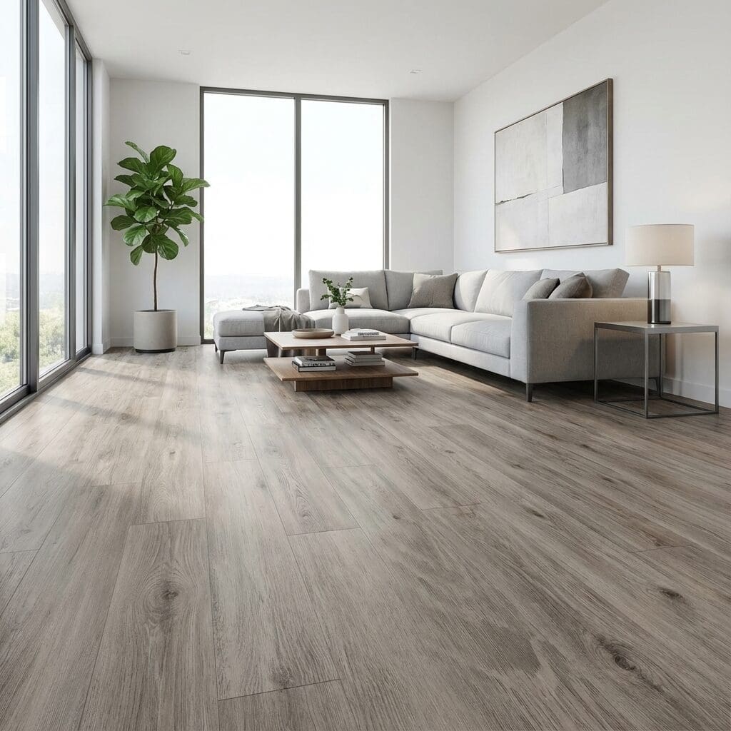Amtico Spacia Urban Salvaged Timber luxury vinyl flooring room interior