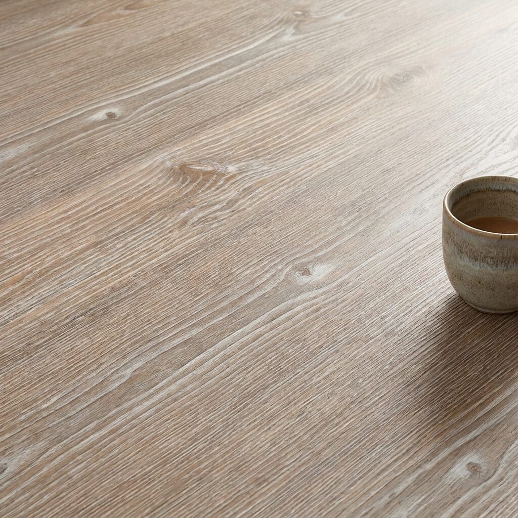 Amtico Spacia Worn Ash luxury vinyl flooring close-up texture
