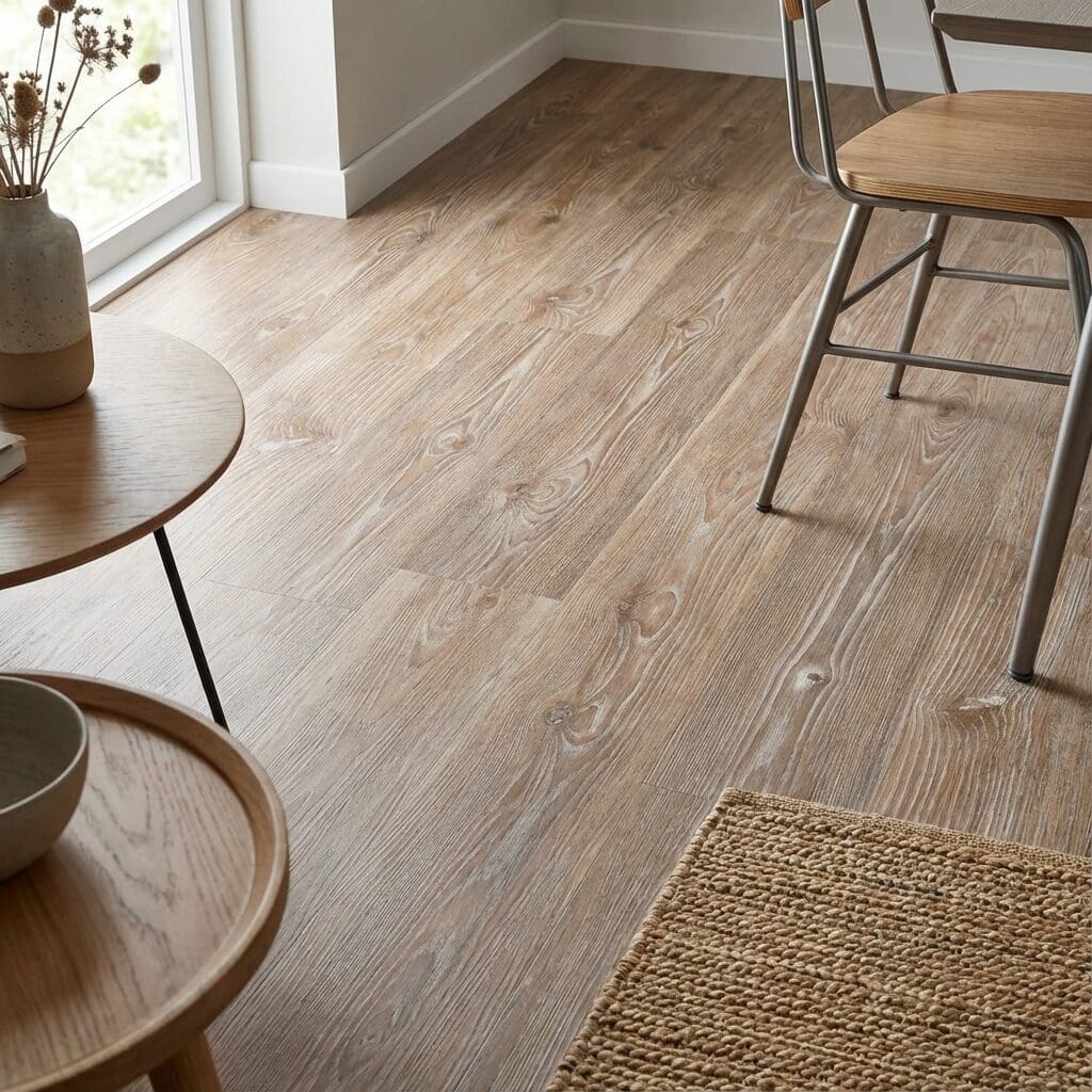 Amtico Spacia Worn Ash luxury vinyl flooring detailed view