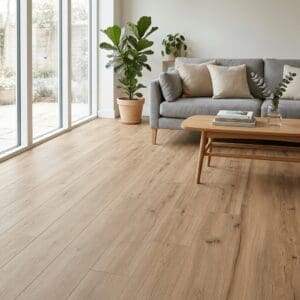 Amtico Spacia Alverton Oak luxury vinyl flooring room interior - photorealistic room shot