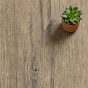 Amtico Spacia Cabin Timber luxury vinyl flooring close-up texture - photorealistic room shot