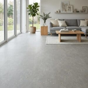 Amtico Spacia Cementa Bilbao luxury vinyl flooring room interior - photorealistic room shot