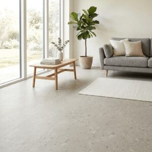 Amtico Spacia Cementa Tate luxury vinyl flooring room interior - photorealistic room shot