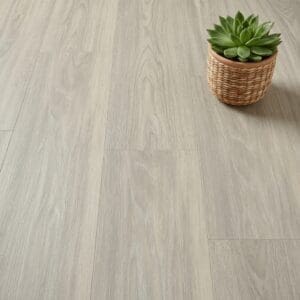 Amtico Spacia Clifton Oak luxury vinyl flooring close-up texture - photorealistic room shot