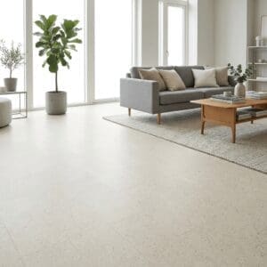 Amtico Spacia Court Stone luxury vinyl flooring room interior - photorealistic room shot