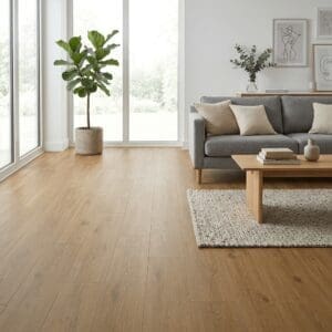 Amtico Spacia Craft Oak luxury vinyl flooring room interior - photorealistic room shot