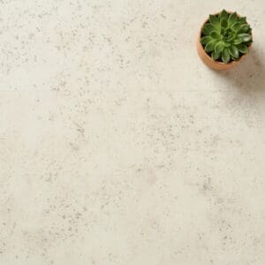 Amtico Spacia Dover Stone luxury vinyl flooring close-up texture - photorealistic room shot