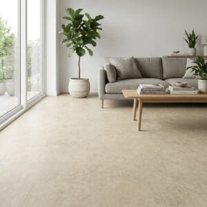 Amtico Spacia Forum Stone luxury vinyl flooring room interior - photorealistic room shot