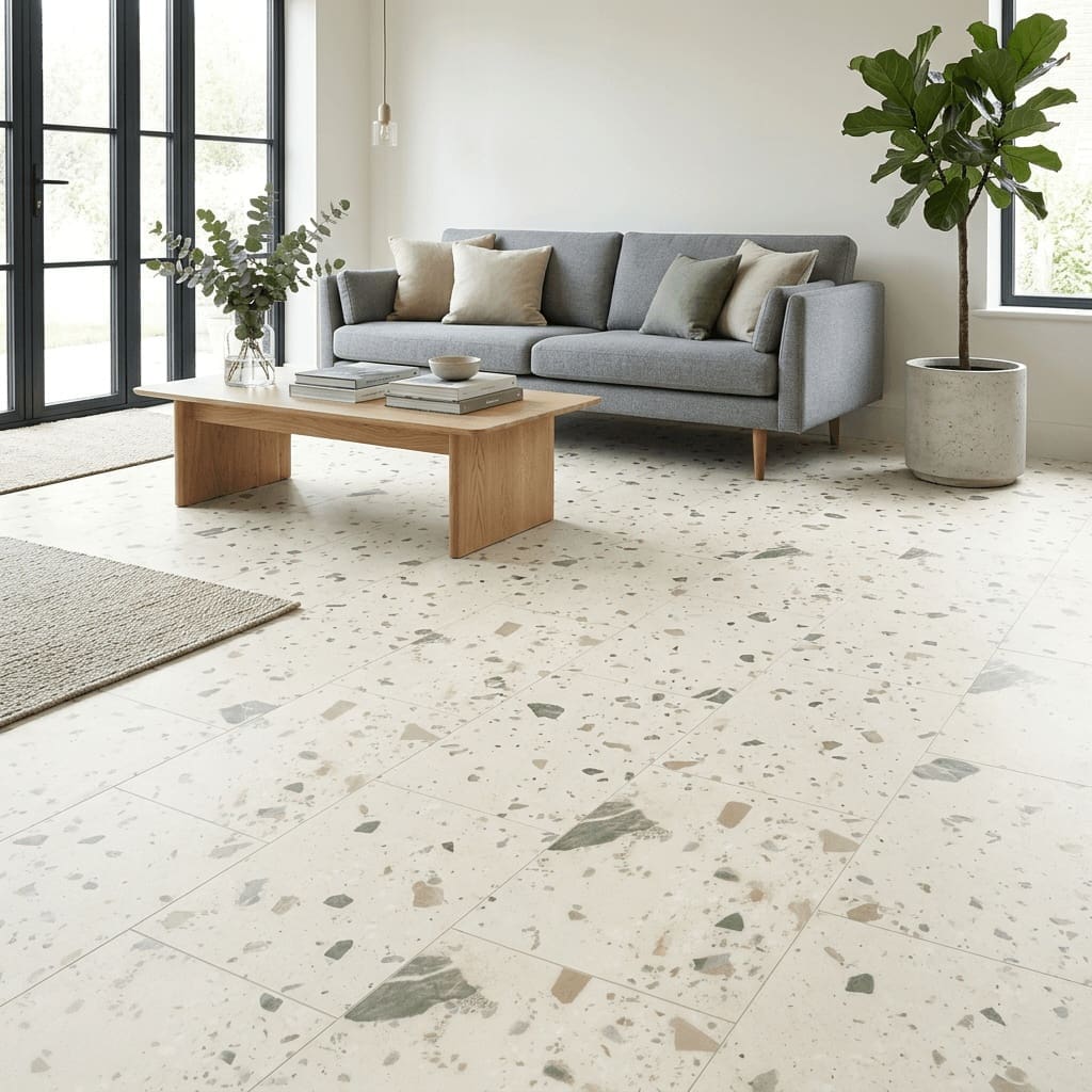 Amtico Spacia Garda luxury vinyl flooring room interior - photorealistic room shot