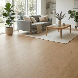 Amtico Spacia Grove Oak luxury vinyl flooring room interior - photorealistic room shot