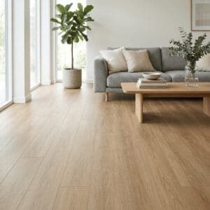 Amtico Spacia Guild Oak luxury vinyl flooring room interior - photorealistic room shot