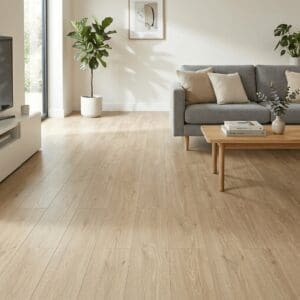 Amtico Spacia Hartland Oak luxury vinyl flooring room interior - photorealistic room shot
