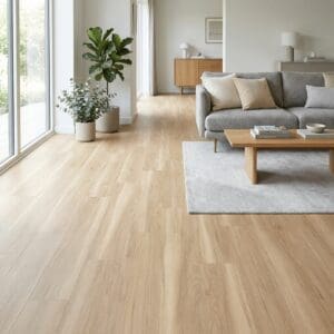Amtico Spacia Kew Oak luxury vinyl flooring room interior - photorealistic room shot