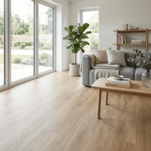 Amtico Spacia Langford Oak luxury vinyl flooring room interior - photorealistic room shot