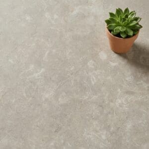 Amtico Spacia Mantle Stone luxury vinyl flooring close-up texture - photorealistic room shot