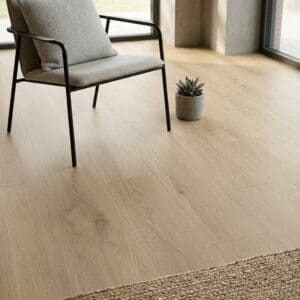 Amtico Spacia Milliner Oak luxury vinyl flooring detailed view - photorealistic room shot