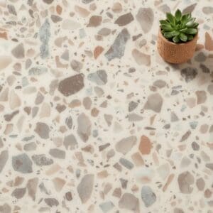 Amtico Spacia Vesper luxury vinyl flooring close-up texture - photorealistic room shot