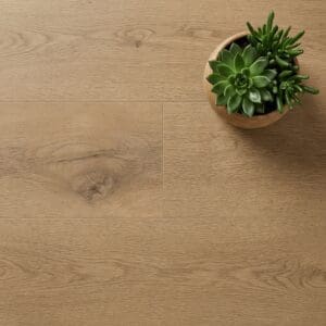 Amtico Spacia Westmere Oak luxury vinyl flooring close-up texture - photorealistic room shot