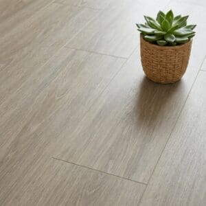 Amtico Spacia Wilton Oak luxury vinyl flooring close-up texture - photorealistic room shot