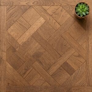 Belgrave Park Oak Versailles engineered oak flooring close-up texture - photorealistic room shot