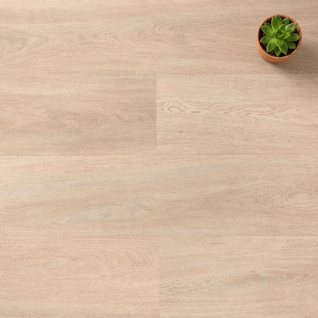 Blenheim Oak luxury vinyl flooring close-up texture - photorealistic room shot