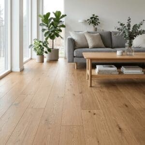 Bollington Oak engineered oak flooring room interior - photorealistic room shot