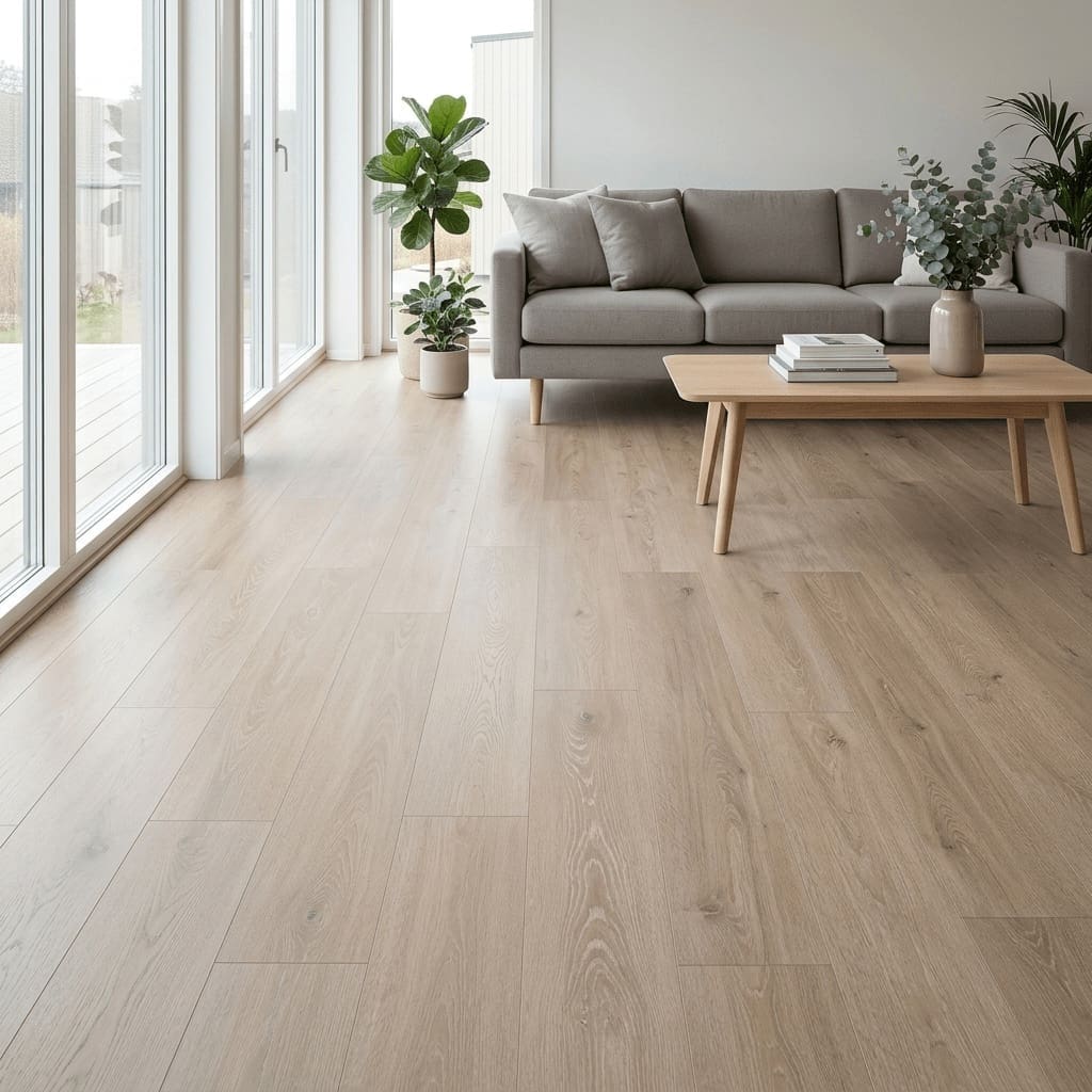 Bourton Oak luxury vinyl flooring room interior - photorealistic room shot