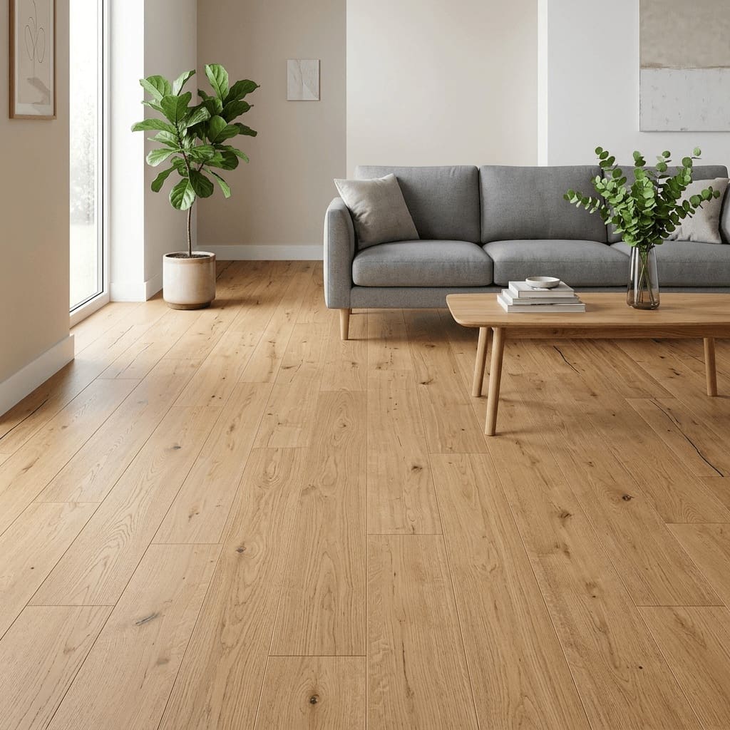 Bowdon Oak engineered oak flooring room interior - photorealistic room shot