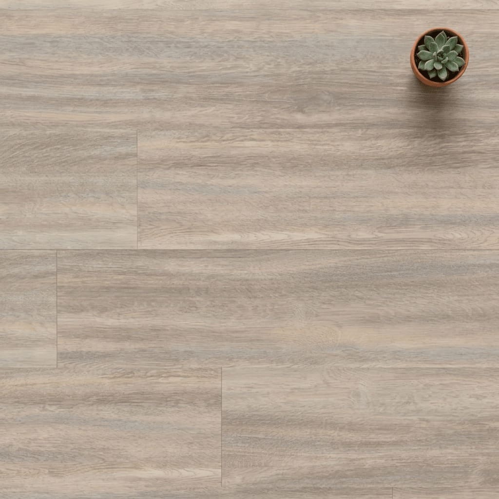 Brampton Chase Classics Arctic Grey Oak luxury vinyl flooring close-up texture - photorealistic room shot
