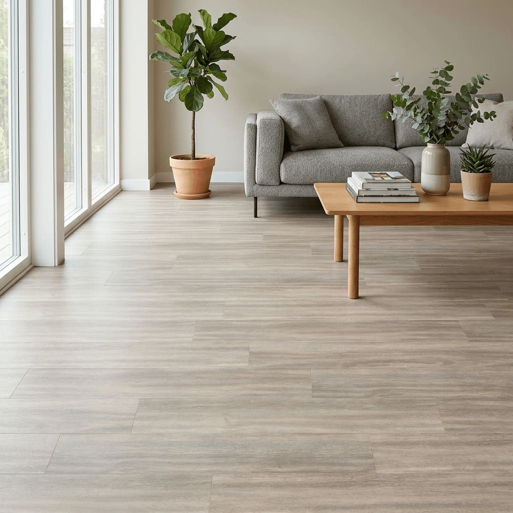Brampton Chase Classics Arctic Grey Oak luxury vinyl flooring room interior - photorealistic room shot