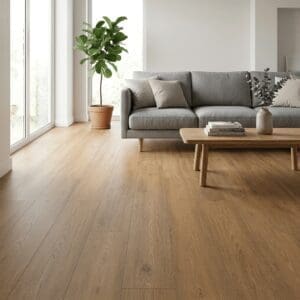 Brampton Chase Classics Farmhouse Oak luxury vinyl flooring room interior - photorealistic room shot