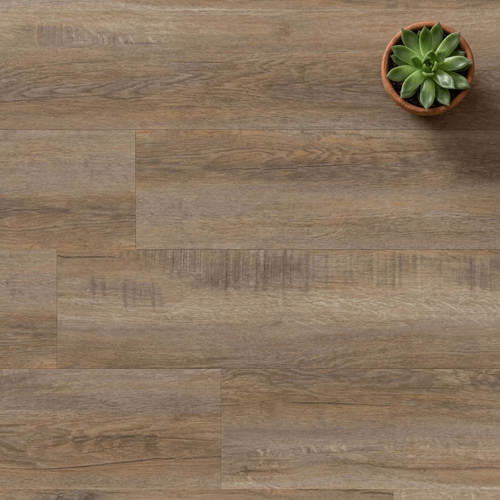 Brampton Chase Classics Frosted Oak luxury vinyl flooring close-up texture - photorealistic room shot