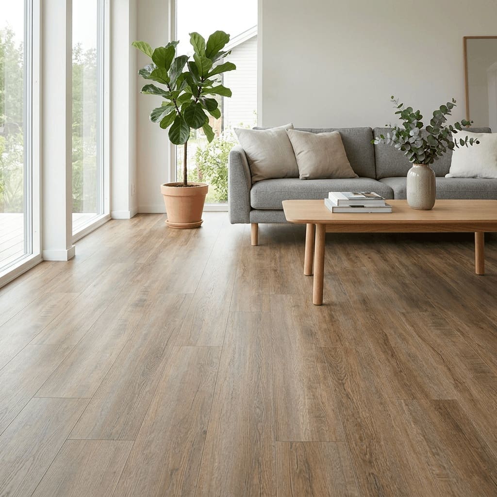 Brampton Chase Classics Frosted Oak luxury vinyl flooring room interior - photorealistic room shot