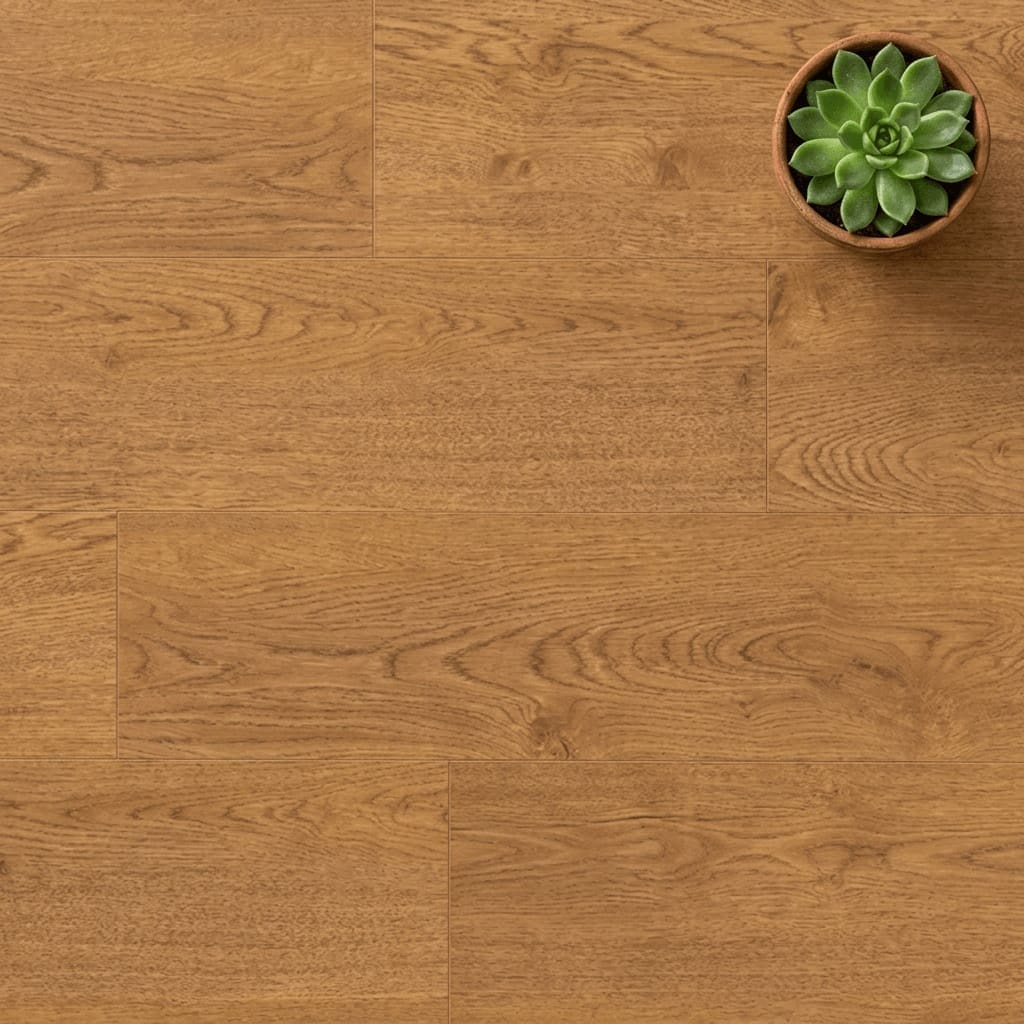 Brampton Chase Classics Old English Oak luxury vinyl flooring close-up texture - photorealistic room shot