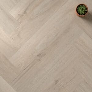 Brampton Chase Metro Trends Herringbone Hampton luxury vinyl flooring close-up texture - photorealistic room shot