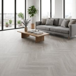 Brampton Chase Metro Trends Herringbone Manhattan luxury vinyl flooring room interior - photorealistic room shot