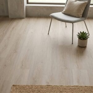 Brampton Chase Metro Trends Wide Hampton luxury vinyl flooring detailed view - photorealistic room shot