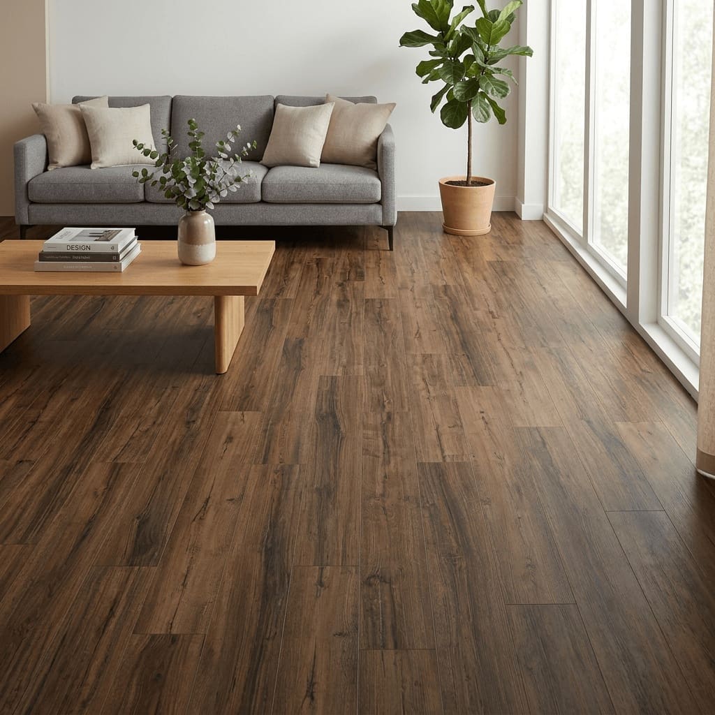 Brampton Chase Studio Designs Large Plank Chicory Haze luxury vinyl flooring room interior - photorealistic room shot