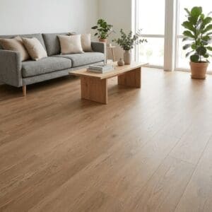 Broadway Oak luxury vinyl flooring room interior - photorealistic room shot