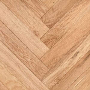 Natural smooth oiled oak engineered wood flooring in a herringbone parquet pattern