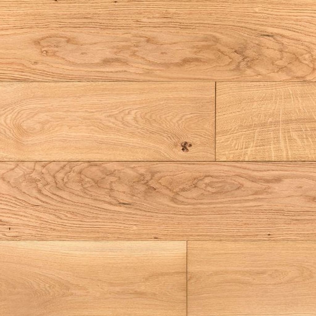 Close up of Burland Oak engineered wood flooring planks showing natural grain and knots