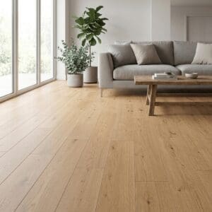 Burland Oak engineered oak flooring room interior - photorealistic room shot