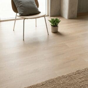 Campden Oak luxury vinyl flooring detailed view - photorealistic room shot