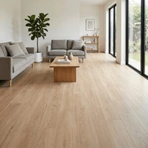 Campden Oak luxury vinyl flooring room interior - photorealistic room shot
