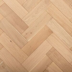 Chelford Oak Herringbone engineered wood flooring in a brushed invisible oiled finish showing the parquet pattern