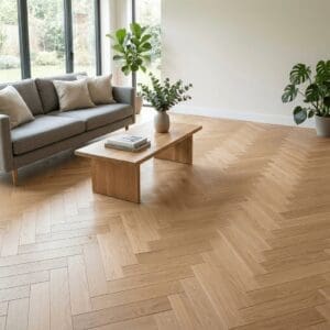 Chelford Oak Herringbone engineered oak flooring room interior - photorealistic room shot