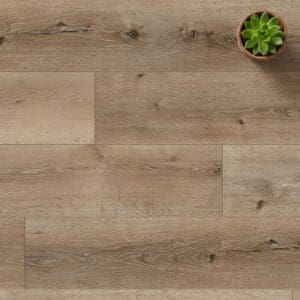 Daylesford Oak luxury vinyl flooring close-up texture - photorealistic room shot