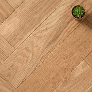 Dodleston Oak Herringbone engineered oak flooring close-up texture - photorealistic room shot