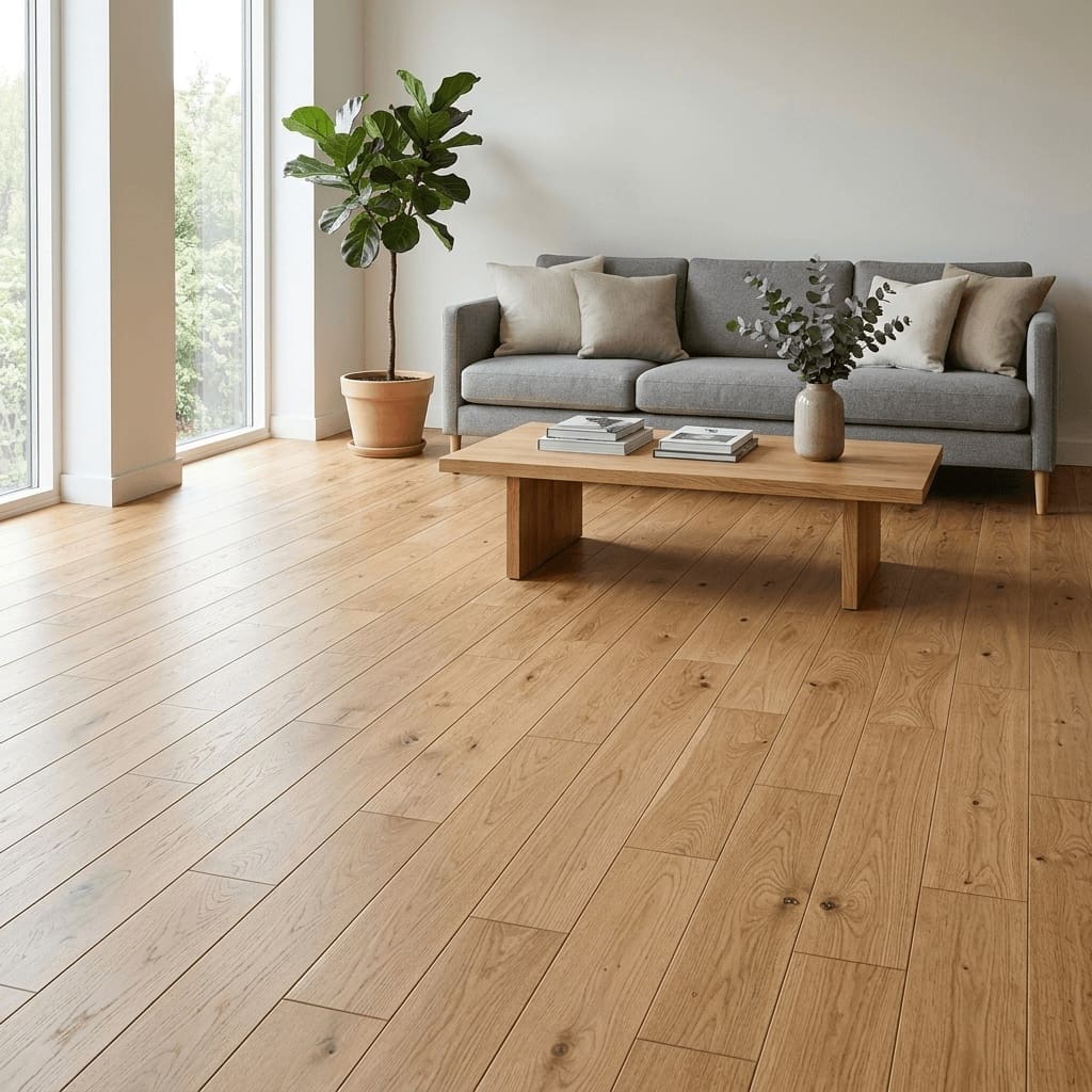 Eaton Oak engineered oak flooring room interior - photorealistic room shot