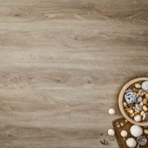 Elements Inspirations Limed Oak Plank EIP03 installed floor with decorative bowl